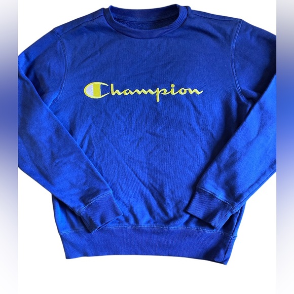 Champion Other - Champion • Royal Blue •Crewneck with Yellow Logo